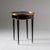 Art Deco Ebonized Side Table with green Marble Top, France 2nd Half 19th Century For Sale - Image 3 of 6
