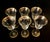 Mid 20th Century Gold Trim Optical Paneled Goblets - Set of Six For Sale - Image 9 of 12