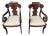 Pair of Antique Mahogany American Scroll Armchairs For Sale