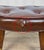 Mid-Century Button Tuft Brown Vinyl Kidney Footstool Ottoman For Sale - Image 6 of 10