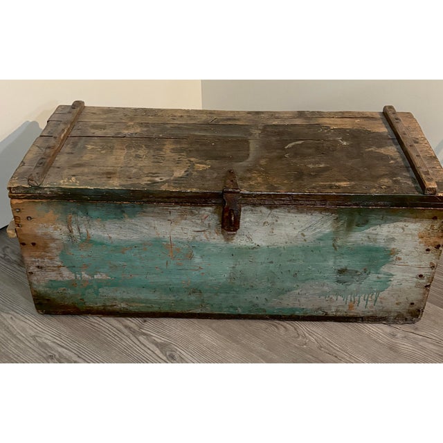 American Antique C. 1870 British Military Campaign Arms Chest — Stenciled Halifax Transit For Sale - Image 3 of 9