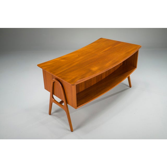 Mid-Century Danish Teak Desk by Svend Åge Madsen for Sigurd Hansen, 1950s For Sale - Image 17 of 18
