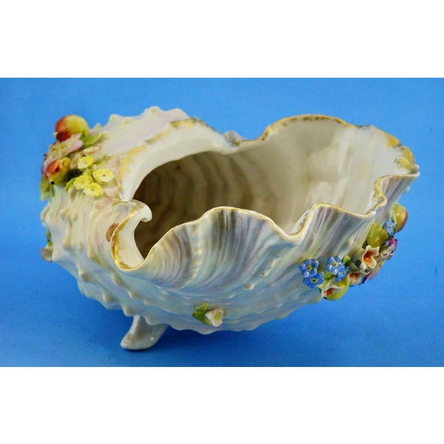 Antique Shell-Shaped Porcelain Centrepiece from C.G Schierholz & Sohn Manufactory of Plaue, Germany, 1800s For Sale - Image 4 of 18