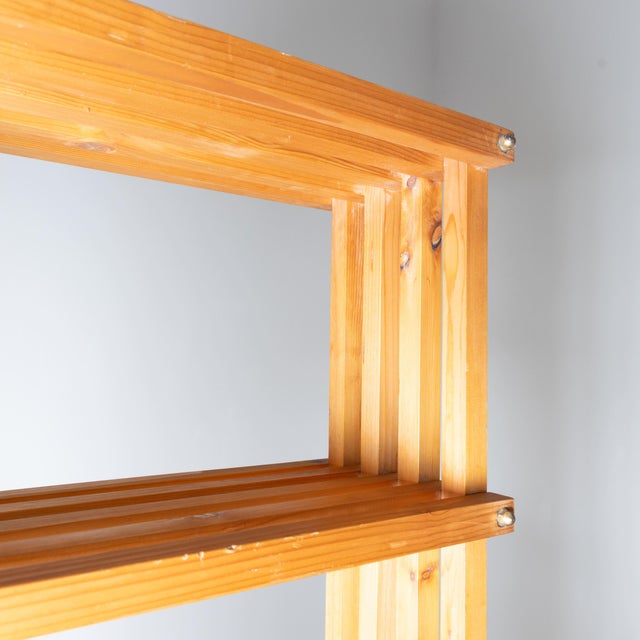 Vintage Wooden Bookcase, 1970 For Sale - Image 4 of 13