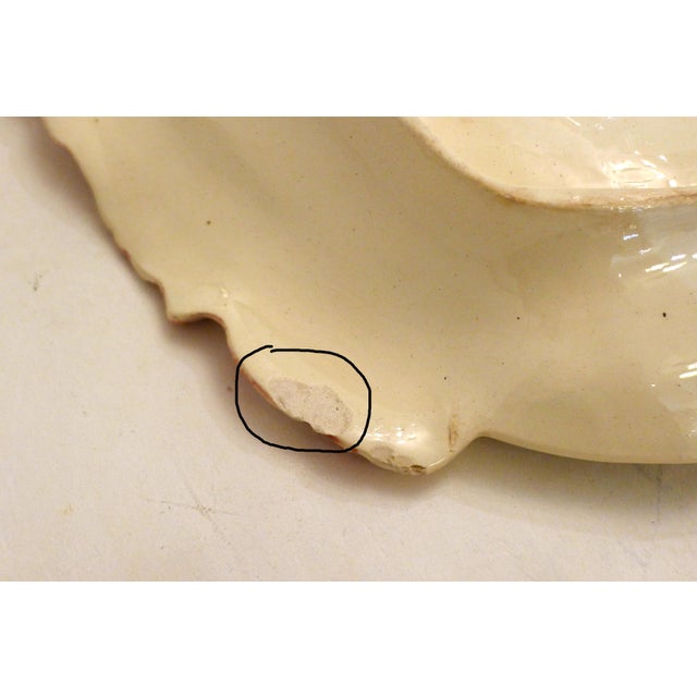 Mid-Century Modern Asparagus Serving Dish in French Barbotine Earthenware from Keller & Guérin, 1940s For Sale - Image 11 of 12