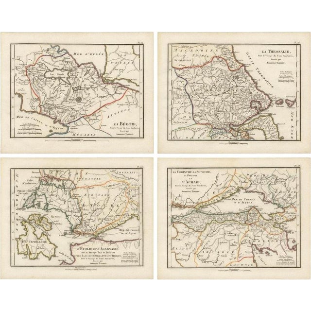Ancient Greece Maps from Ambroise Tardieu, 1825, Set of 4 For Sale - Image 12 of 12