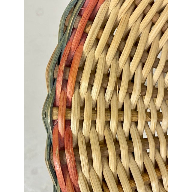 Vintage Rattan Stool, 1970s For Sale - Image 11 of 12