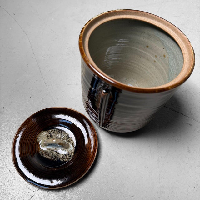 Takatori Mizusashi Ceramic Water Jar, 1970s For Sale - Image 11 of 16