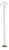 Slim Modernist Iron Torchiere Floor Lamp For Sale
