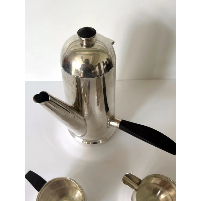 Midcentury Modern Mexican Silver Coffee Set by Williams Spratling - Set of 3 For Sale - Image 10 of 12