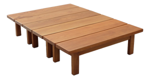 Large Modular Coffee Table in Elm from Regain Group, 1960s, Set of 3