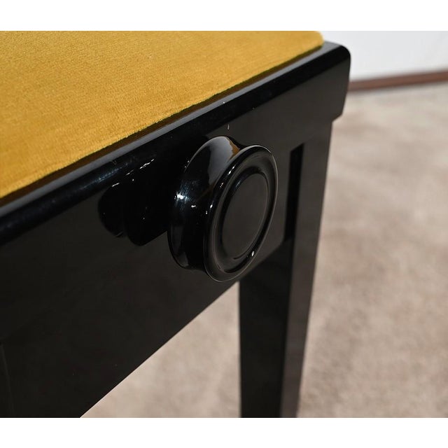 Piano Bench in Black Lacquered Wood, 1970s For Sale - Image 9 of 16