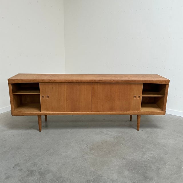 Mid-Century Modern Vintage Sideboard in Oak by W.H. Klein for Bramin, Denmark, 1960s For Sale - Image 3 of 17