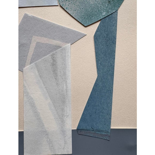 2020s "Im Blue 1" Original Mixed-Media Collage on Paper by Zac Woodiel For Sale - Image 5 of 7