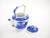 English Antique Oversized English Blue and White Porcelain Tea / Coffee Pot For Sale - Image 3 of 15