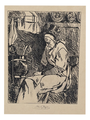 Félicien Rops, Woman from the Gâtinais, 19th Century, Engraving