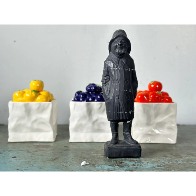 Vintage Ceramic Fruit "White Paper Bag" Containers, Set of Three - Lemons, Grapes & Oranges For Sale - Image 6 of 13