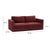 Willow Berry Red with Mauve Piping Modular Performance Velvet Loveseat For Sale In Los Angeles - Image 6 of 7