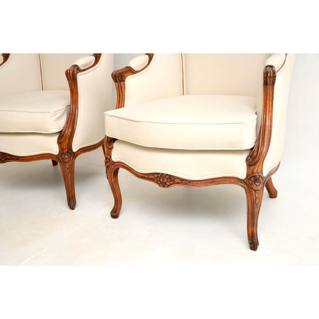 Vintage French Walnut Armchairs, 1920, Set of 2 For Sale - Image 13 of 14