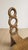Vintage Sculptural Wooden Table and Two Chairs with Hand-Carved Loop Backrests, 1940s, Set of 3 For Sale - Image 9 of 18