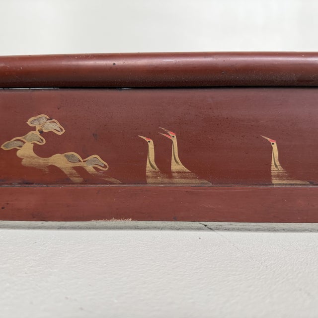 Antique Japanese Ikō Kimono Hanger with Lacquer Decoration, 1920s For Sale - Image 4 of 18