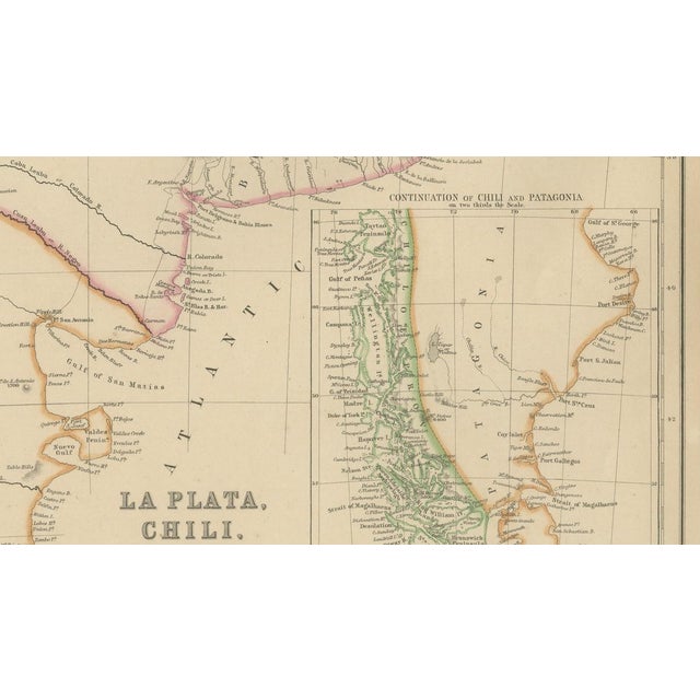 Antique Map of La Plata, 1860 For Sale - Image 12 of 14