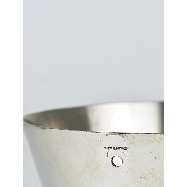 Vintage Nickel-Plated Ice Bucket and Tongs by Carl Auböck, Austria, 1950s, Set of 2 For Sale - Image 12 of 16