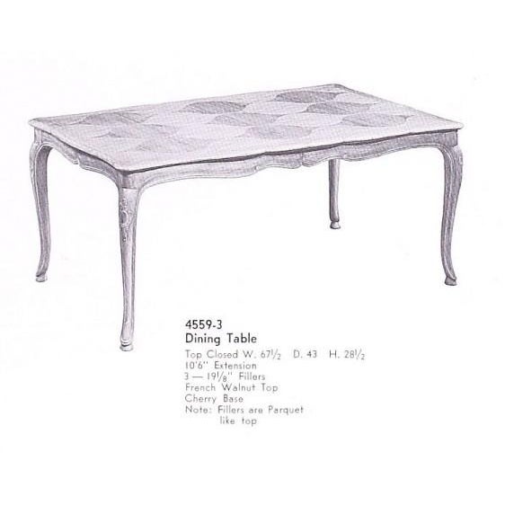 French Provincial Style 1964 Vintage Baker Dining Room Table For Sale In Raleigh - Image 6 of 6
