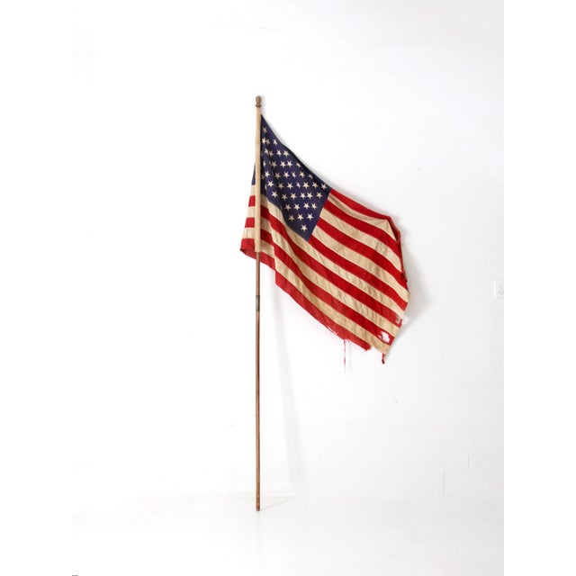 Wood Vintage 1960s American Flag For Sale - Image 7 of 7