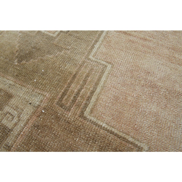 1970s Vintage Turkish Handmade Wool Cotton Terracotta Runner Rug For Sale - Image 4 of 11