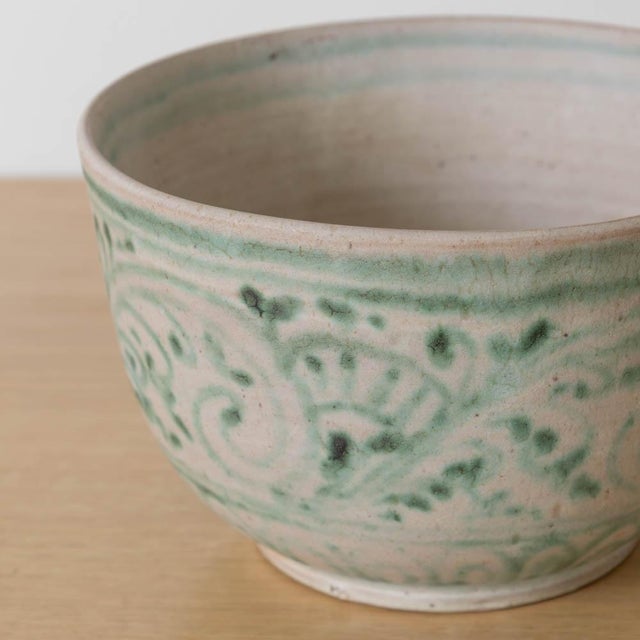 Mid-Century Japanese Oribe Style Chawan Bowl, 1950s For Sale - Image 10 of 10