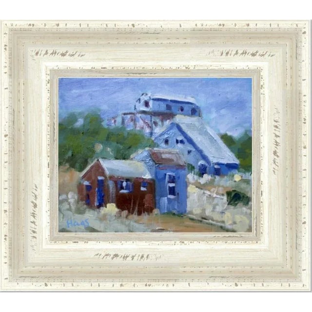 Western Ghost Town – Nevada Oil Painting by L Haas For Sale - Image 4 of 9