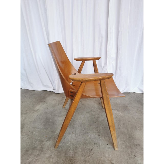 Mid-Century Modern Vintage Shell Chair, Yugoslavia, 1970s For Sale - Image 3 of 16