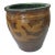 Antique Chinese Glazed Black Egg Pot Jardiniere 19" H X 19" Dia. For Sale