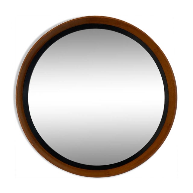 Scandinavian Teak Mirror by Uno & Östen Kristiansson for Luxus For Sale - Image 11 of 11