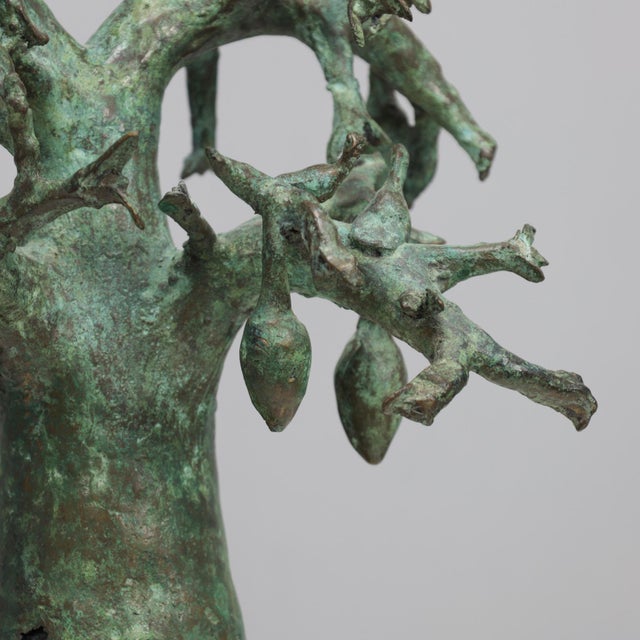 1980s TM, Baobab Tree Sculpture with Birds, 1980s, Bronze For Sale - Image 5 of 10