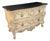 Vintage French Provincial Rococo Style Console Table With Black Top For Sale