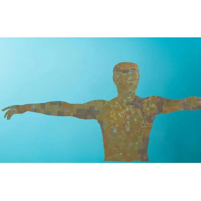 Male Form in Eglomized glass by Julian Brooker.