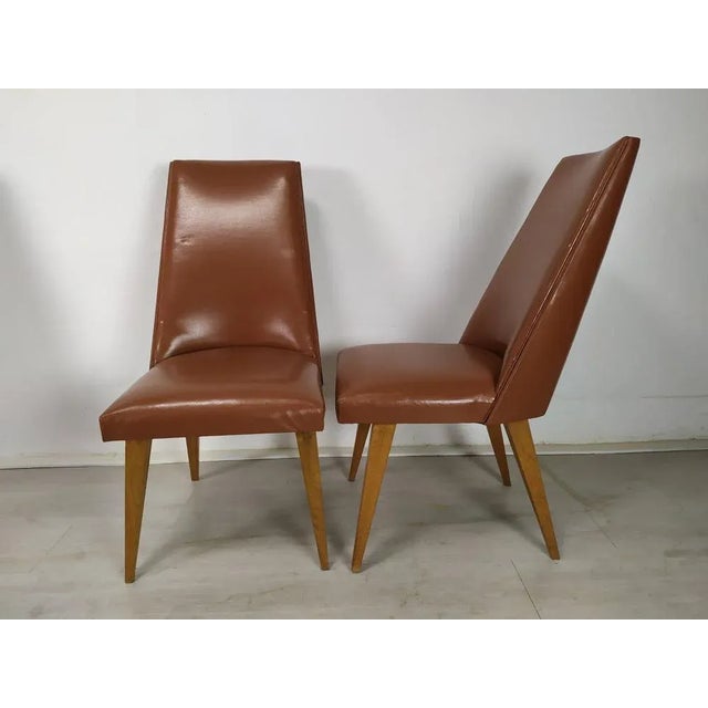 Textile Leatherette Chairs, Set of 8 For Sale - Image 7 of 18