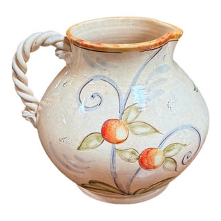 Vietri Hand Painted Pottery Pitcher For Sale