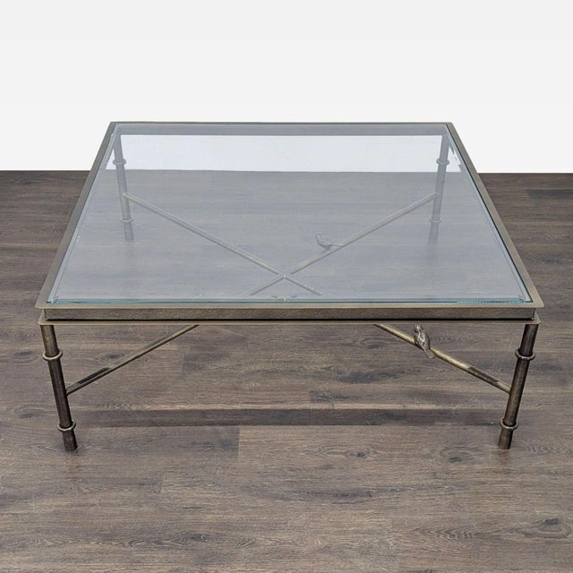 Traditional Custom Bronze Coffee Table For Sale - Image 3 of 7