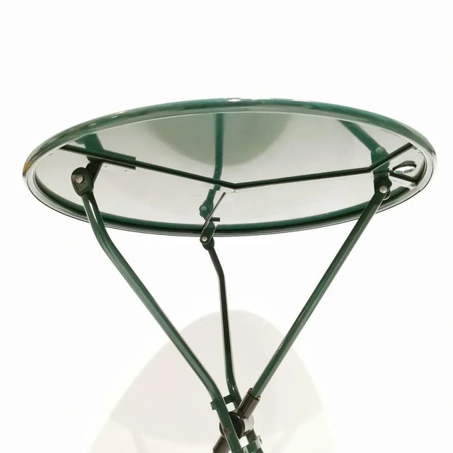 Cumano Table in Green Metal by Achille Castiglioni for Zanotta, 1980s For Sale - Image 6 of 8