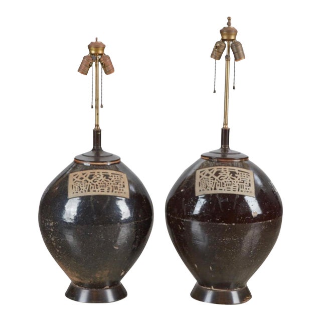 Pair 19th Century Japanese Storage Lamps For Sale