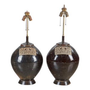 Pair 19th Century Japanese Storage Lamps