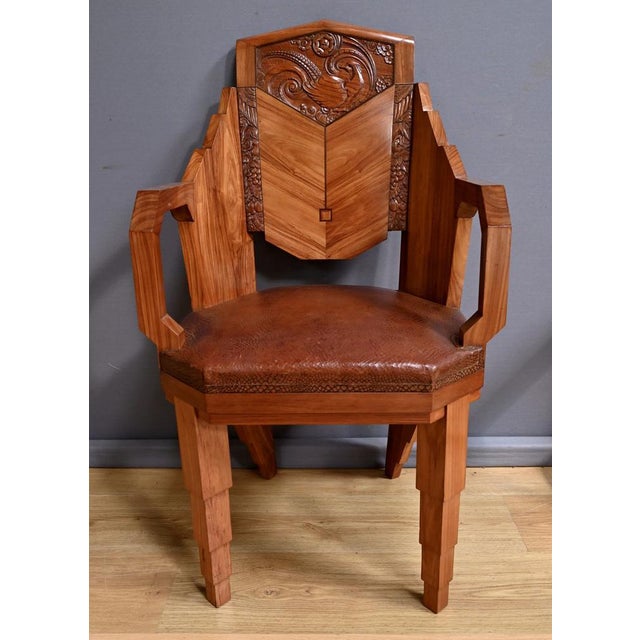 Vintage Art Deco Armchairs, 1910, Set of 6 For Sale - Image 9 of 18
