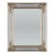 Rectangular Mirror Accented by Gold Floral Decor Mirrored Borders Beveled Mirror
