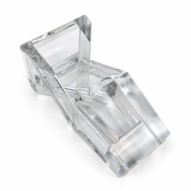 Glass Architecture Vase in Crystal by Nicolas Triboulot for Baccarat For Sale - Image 7 of 9