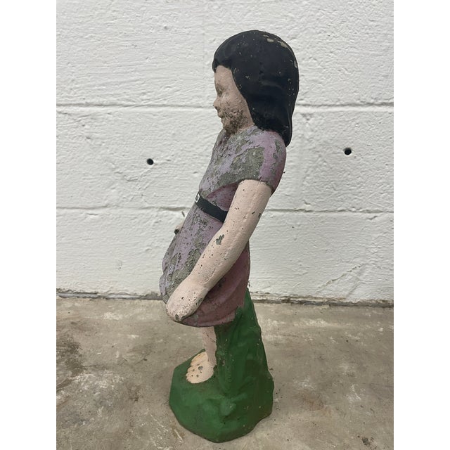 Mid-Century Modern 1950s Mid-Century "Bashful Betty" Cast Stone Sculpture — Reclaimed New Orleans Estate For Sale - Image 3 of 7