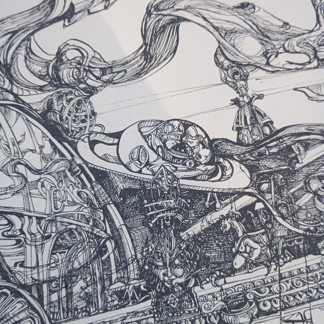 Rare find this print is in great pre owned condition without any tears. Some discoloration around edge of print where...
