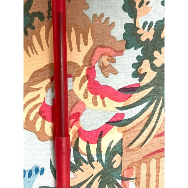 Brunschwig and Fils "Chinese Landscape" Cotton Chintz Blue Fabric -12 Yds For Sale - Image 12 of 12